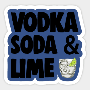 vodka soda lime 3 Sticker